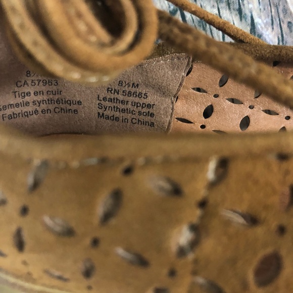 🆕 Halogen Leather Lace Up Flats Size 8.5 M - Picture 6 of 8